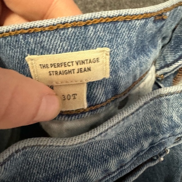 Madewell The Perfect Vintage Jean Striaght Leg Jeans Blue Denim 30 Tall - Picture 6 of 9